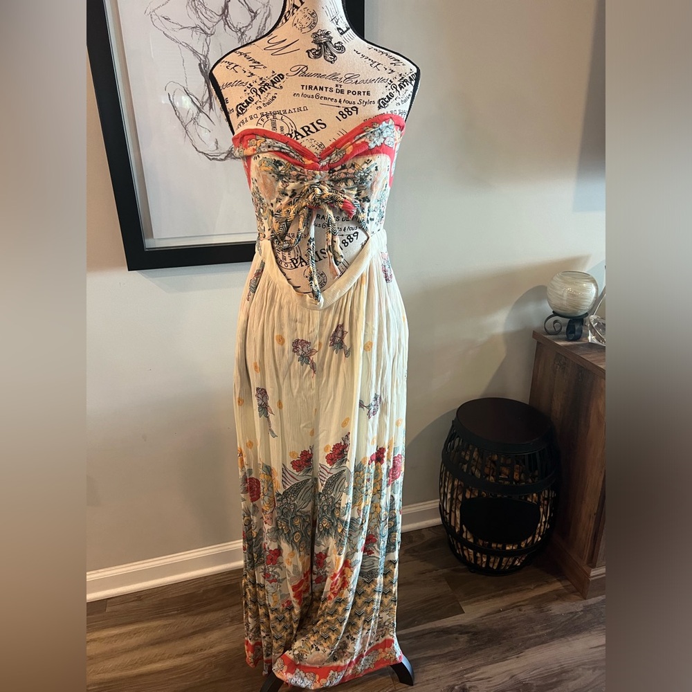 Free People strapless jumpsuit